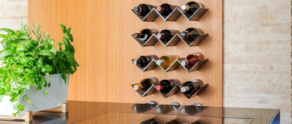 Home wine collection organized with bottles lying horizontally for optimal aging