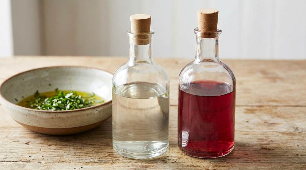 Measuring white vinegar as a red wine vinegar substitute